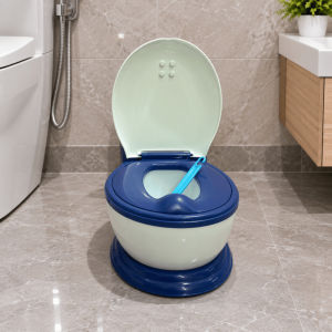 Bồn Cầu Trẻ Em Con Gấu QANAHOMES Bô Vệ Sinh Cho Bé Có Tựa Lưng Dễ Ngồi Dễ Sử Dụng