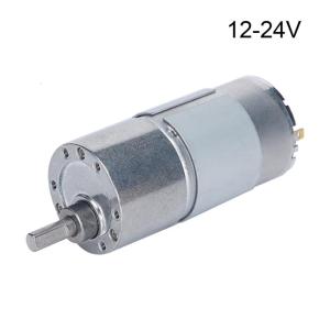 มอเตอร์แรงบิดสูงที่มีเพลาขับแบบเบี้ยว12V/24V 8RPM ถึง330RPM มอเตอร์เกียร์ถอยหลังขนาดเล็กสำหรับ JGB37-545