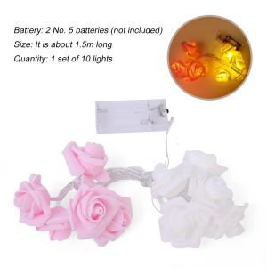 1.5/3M Roses String Lights Valentines Day Gifts Wrapping Rose Light Home Romantic Wedding Party DIY Crafts Decoration Supplies