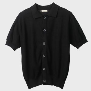 NEATMAN เสื้อคาร์ดิแกนแขนสั้น ผ้า knit รุ่น Weave Cardigan Knit Shirt