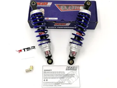 (100% HIGH QUALITY) KOZI LAGENDA 115 /LAGENDA 110 / Y110 ADJUSTABLE HYDRAULIC ABSORBER SET 280MM (BLACK/BLUE) EKO1.1