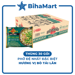[THÙNG 30 GÓI] - ACECOOK - Đệ Nhất phở đặc biệt Bò tái lăn phở Đệ Nhất đặc biệt Bò tái lăn phở bò tái lăn Đệ Nhất (68g/gói)