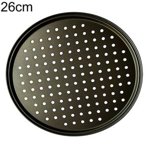 QUA Pans with Holes Barbecue Baking Tray Kitchen Tools Pancake Screen Metal Net Pizza Pans Pizza Tray Bakeware Baking Dishes