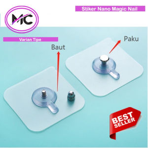 Sticker Gantungan Dinding Paku Dan Baut 6 pcs Tempelan Paku Dan Baut Serbaguna Tidak Merusak Dinding Kuat