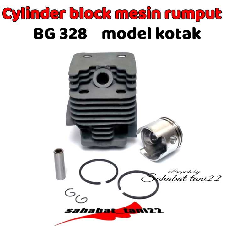 Cylinder Block Blok Komplit Mesin potong rumput Model segi empat 328 ...