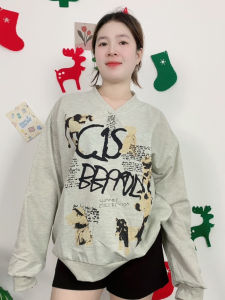 ชุดเซ็ตแฟชั่น เสื้อแขนยาว+กางเกงขาสั้น สไตล์มินิมอล