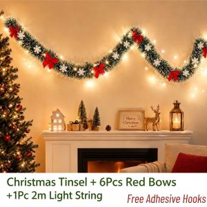 2M Christmas DIY Pipe Cleaner Ornaments Snowflake Tree Ball Hanging Decor for Party Window