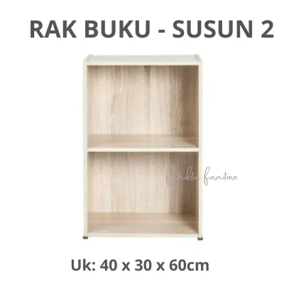 RAK BUKU 7 SUSUN MINIMALIS LEMARI MAINAN RAK TV KAYU SERBAGUNA [PARCIL]