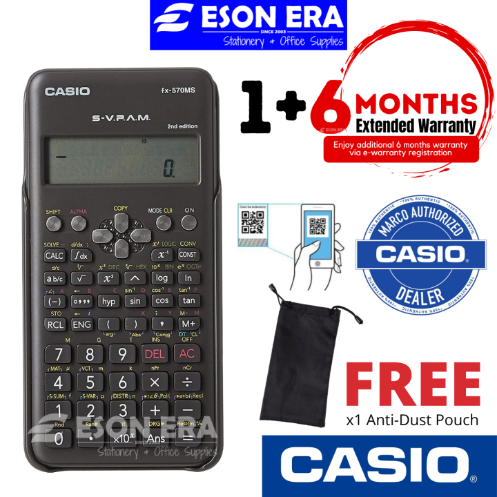 Casio Scientific Calculator Fx 570ms 18 Months Warranty 401 Functions Fx570ms Lazada