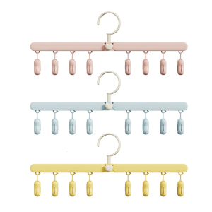 Portable Folding Drying Rack Baby Clothes Hanger Multifunctional Nonslip Sock Clip Foldable Underwear Clothespin