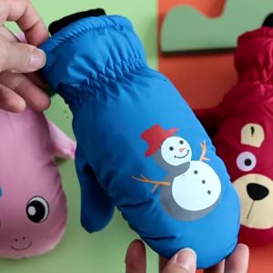 Children Windproof Gloves Stylish Toddler Ski Gloves Cartoon Kids Warm Gloves Thick Mittens Present for Boys Girls Gift