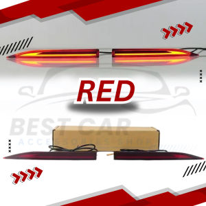 Toyota Vios 2022-2025 Facelift LED Rear Brake Light Running Signal Rear Bumper Reflector LED Light