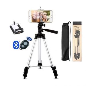 TRIPOD 3110 Foldable and Extendable Universal Portable Selfie Stand + Phone Holder Suitable for Outdoor asignment