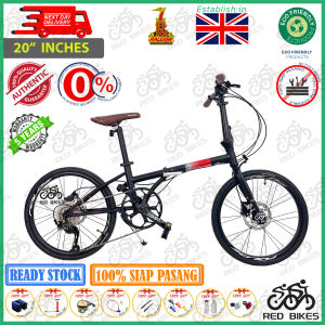 Raleigh Race Folding Bike Bicycle 20" Inch With Shimano Altus 9 Speed Gear Group Set / Black+Pink  Black+Blue