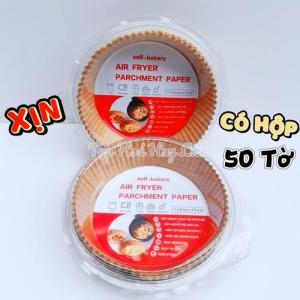 50 Tờ Giấy Nến Nâu Lót Nồi Chiên Không Dầu Có Hộp Chống Thấm Dầu Mỡ Chống Thấm Nước Chịu Nhiệt Cao - Tạp Hoá Huy Liê
