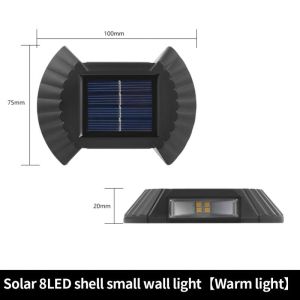 JeeYee Solar Wall Light 8LED Waterproof Outdoor Garden Decoration Solar Light Wall Stair Aisle Wall Light Yard Luminous Wall Washer