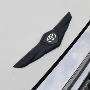 【Toyota】Emblem Logo Metal Toyota Stainless Steel Car Logo Eetal Badge Car Front Cover Car Hood Metal Ornaments Angel Wings Stickers Car Decoration car accessories Car Emblem Metal