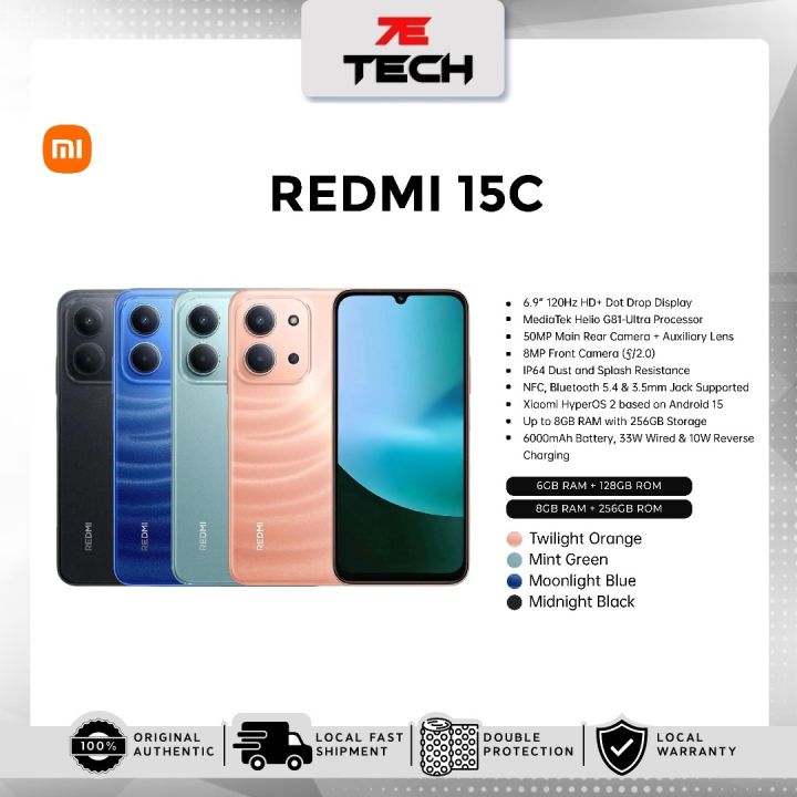 Xiaomi Redmi 15C l 6GB/8GB RAM 128GB/256GB ROM l Dot Drop