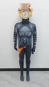 W สินค้าใหม่ Skibidi5 ถุงน่องรัดรูป cos นาฬิกาเด็กเกม Capcom cosplay เสื้อผ้า X