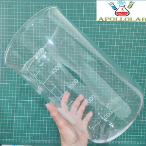 [SIÊU LỚN] Cốc thủy tinh có mỏ 5 Lít (5000ml) 10L chia vạch thí nghiệm chịu nhiệt