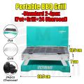 Portable BBQ Charcoal Grill  Disposable BBQ Grill ｜Fast Ignition Charcoal Grill for Indoor and Outdoor Picnic ｜Stainless Steel Barbecue Pot | BBQ Pit. 