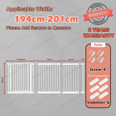 PlayPark Safety Gate Fence for Baby Pets & Child Baby Safety Gate Security Fence Balcony stairs Safety Guard No Drilli