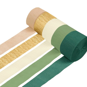 5 Rolls Crepe Paper 410ft Colored Crepe Paper for Christmas Party Decoration Birthday Wedding Bridal Showers Engagement