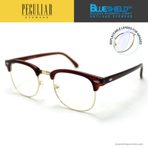 Peculiar Eyewear Clubmaster Square Anti-Radiation UV400 Replaceable Lenses Computer glasses for Women and Men
