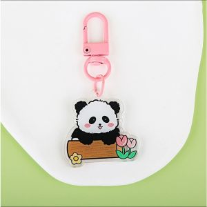 COD✨Gantungan Kunci Akrilik Panda Keychain Motif Hewan Unik GH keychain Pendant For DIY Aksesories Kekinian
