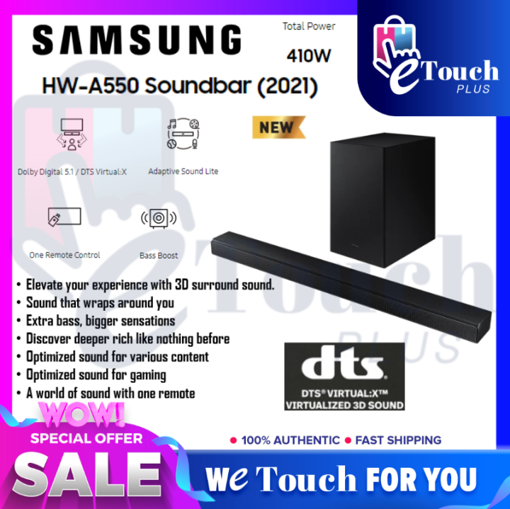 SAMSUNG [ HW-B550/XM ] HW-B550 410 WATTS 2.1 CHANNEL SOUNDBAR WITH ...