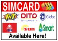 SIMCARD AVAILABLE HERE LAMINATED SIGNAGE (A4 SIZE). 