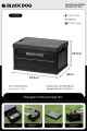 Blackdog PP Folding Storage Box Portable Foldable Multipurpose 23/45L Collapsible Black Storage Container With Wood Table Board Outdoor Camping Equipment. 