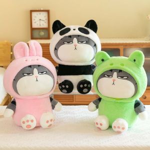 WARM STOP Panda Rabbit Cute Sofa Decoration Home Decoration Animal Plush Plush Pillow Transformed Cat Plush Animal Toy Cat Plush Toys Stuffed Toys Dressup Cat Plush Doll
