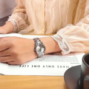 OPK Women Quartz Watch with Stainless steel Strap Ladies Casual Wrist Watch Korean Style Trend Watch