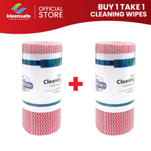 BUY 1 Take 1!! Kleensafe Multipurpose Wipes 100sheets/roll Washable and Reusable kitchen wipes - RED