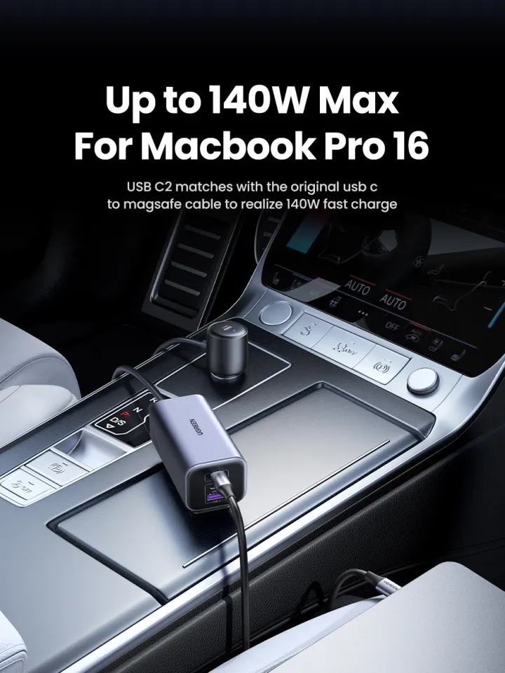 UGREEN 130W PD Car Charger USB Type C Car Phone Charge For iPhone 15 14 13  Pro Max Laptop Tablet Model: 90413