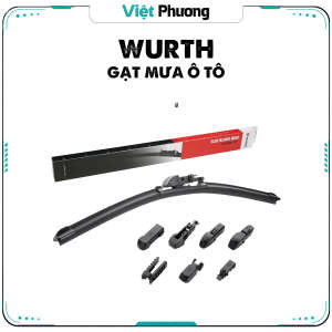 Gạt Mưa Ô Tô WURTH Flat Blade Max Thân Mềm CAO CẤP Hỗ Trợ Thay Ngàm Đa Năng Cho Hầu Hết Dòng Xe Hơi