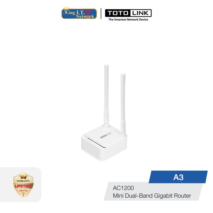 ( Promotion ) สุดคุ้ม TOTOLINK (A3) AC1200 Mi-Ni Dual-band Wi-Fi Router ...