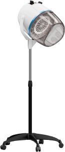 JupiterForce Professional Hooded Floor Hair Dryer 1300W Adjustable Stand Up Bonnet Hair Dryer with Rolling Wheels for Home Salon Spa Beauty Equipment