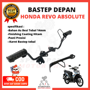 Besi Barstep Step Bostep Postep Footstep Fostep Fustep Pijakan Kaki Depan Karet Pijakan Standar Samping Honda Revo Absolute / Revo