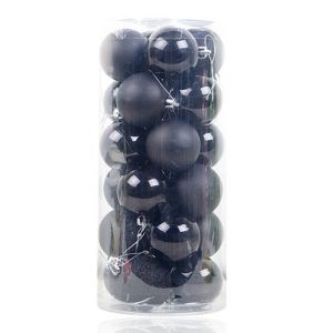 24pcs Christmas Tree Decor Ball Bauble Plastic Hanging Ball Ornaments Decorations for Home New Y