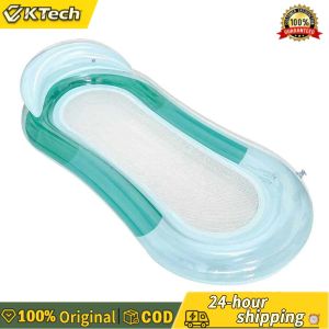 【Free Shipping】 Inflatable PVC Water Float Bed Leak Proof Foldable Pool Mattress for Water Sports and Poolside Relaxation