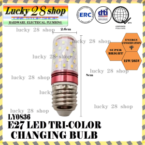 ( LY0836 ) TRI-COLOR LED E7 COLOR CHANGING BULB
