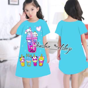 Daster Boba love anak perempuan murah| Untuk anak umur 1-10 tahun