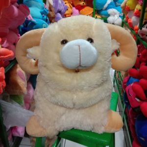 BONEKA SHAUN THE SHEEP DOMBA TANDUK BESAR KARAKTER BINATANG MAINAN ANAK KADO