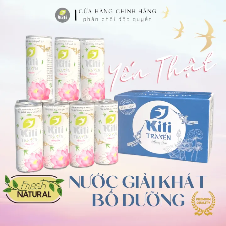 [Chính Hãng] Thùng 6 lon Trà Yến Kiti (250ml/lon) - Trà ôlong kết hợp ...