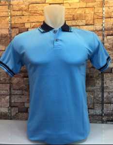 Kaos kerah pendek FO KOMBINASI - Biru Muda No 11 / Kaos kerah polos FO Kombinasi Lengan Pendek / polo shirt lengan pendek / Kaos polo katun Premium / KERAH KOMBINASI - Biru Muda Kombinasi