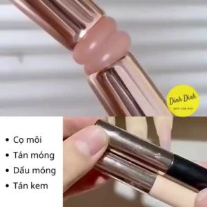 Cọ môi Cọ tán son silicon cọ đánh son môi có nắp đậy dụng cụ trang điểm makeup