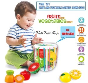 Mainan Anak Bayi Edukasi Puzzle Shapes Shorting Round Game Buah