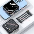 PowerBank 20000 mAh Mini Dengan 4 Kabel Fast Charging 20000mah Kapasitas besar powerbank Fast Charge Power Bank. 